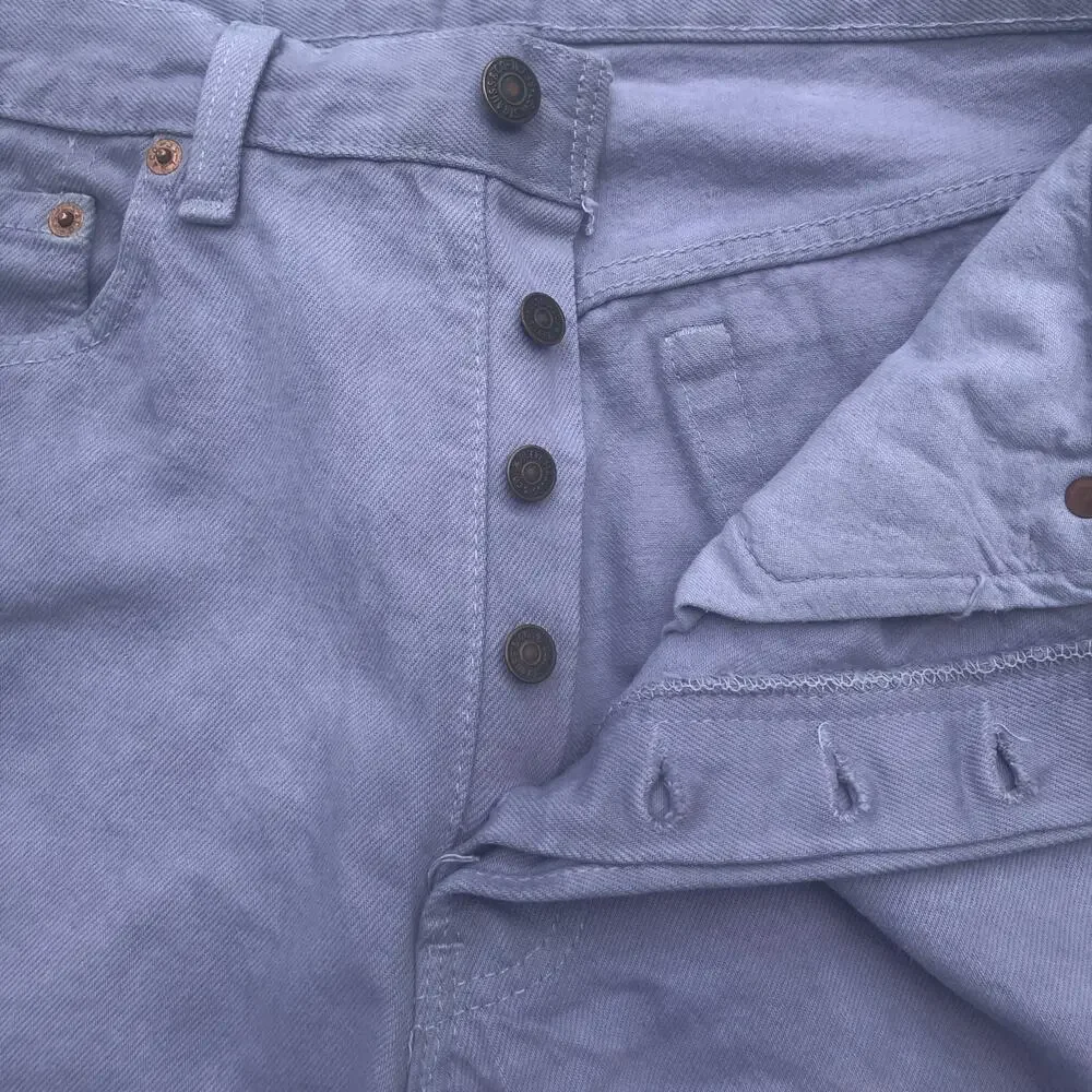 VTG Levi’s 501 Jeans Sz 33 x 32 (Act 31 x31) Gray Blue 525 Straight 80s Normcore